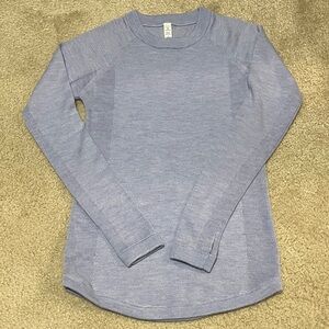 Lululemon Sit In Lotus Long Sleeve Sweater - heathered lilac - size 2